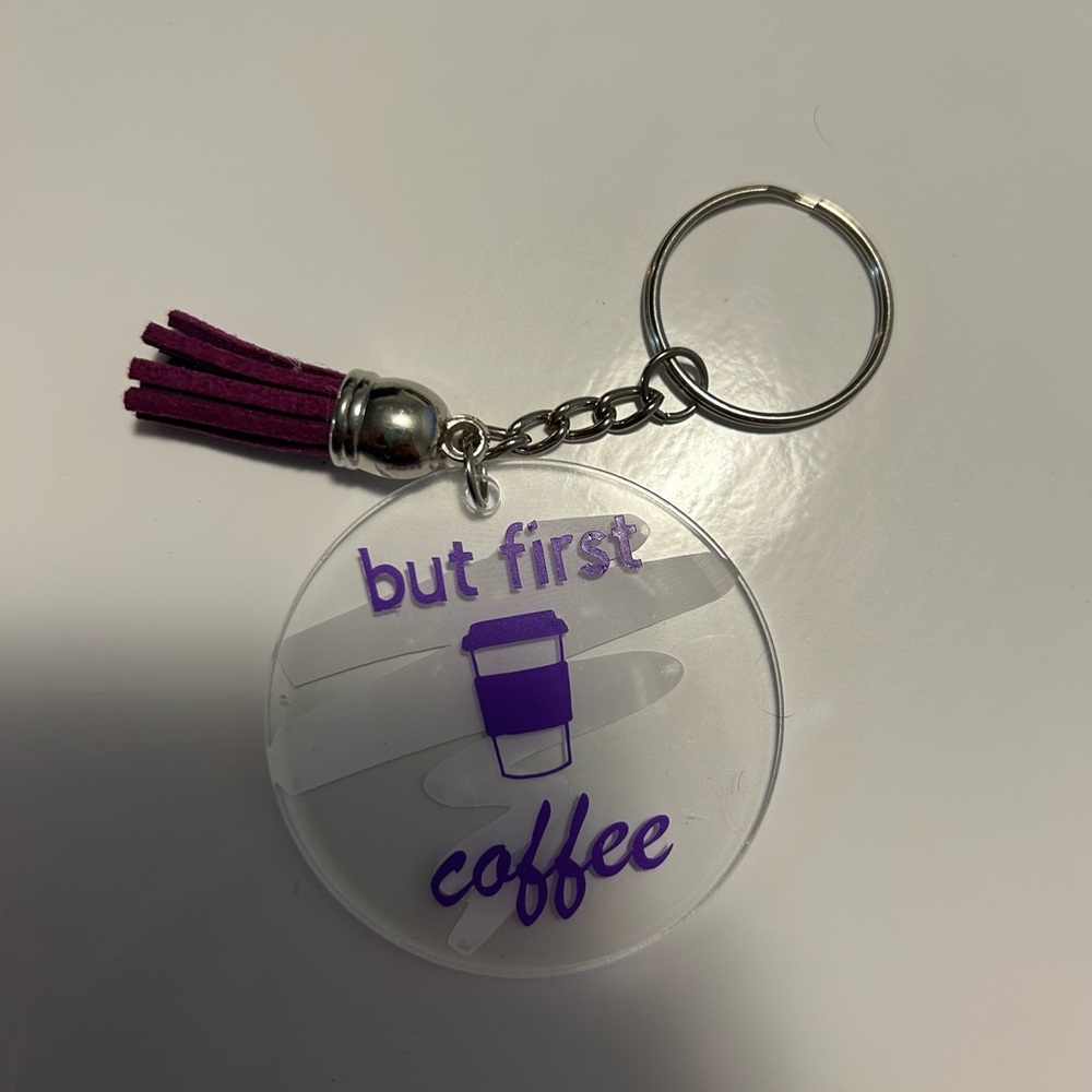 Coffee Keychain with Tassel